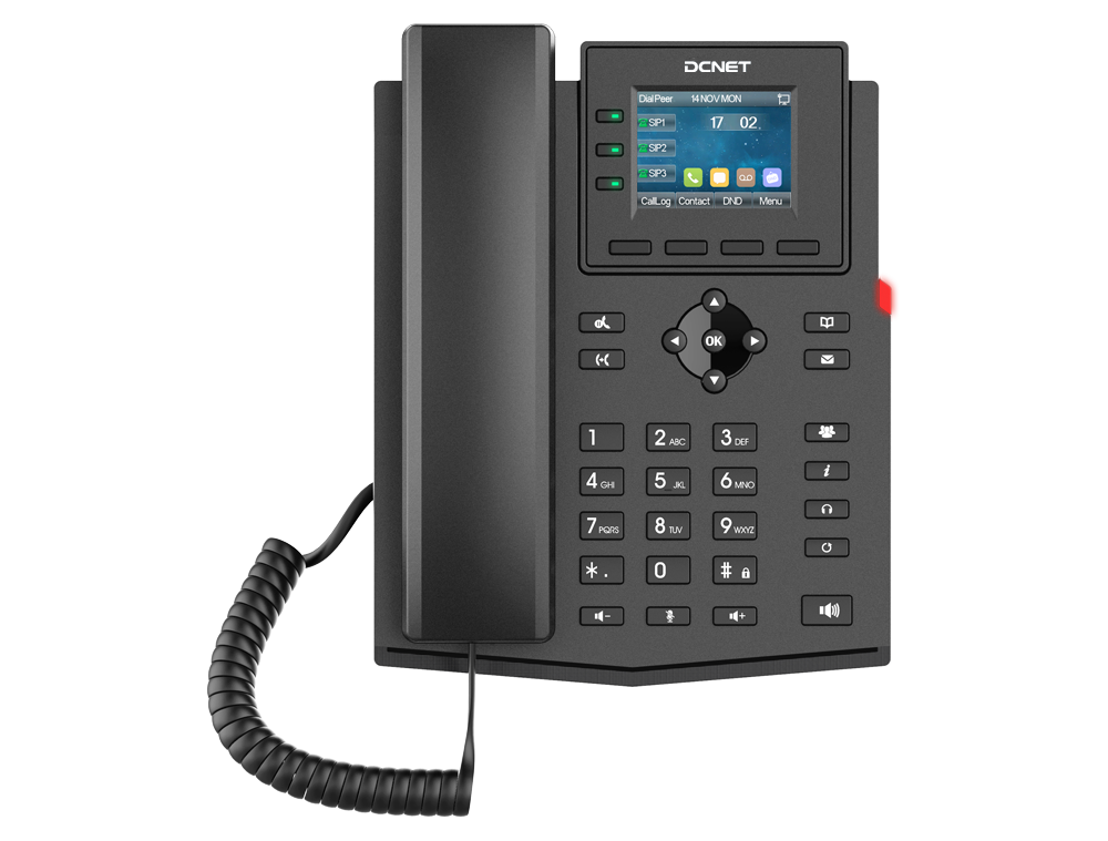 DCnet India X303W Entry Level IP Phone | TEC Approved