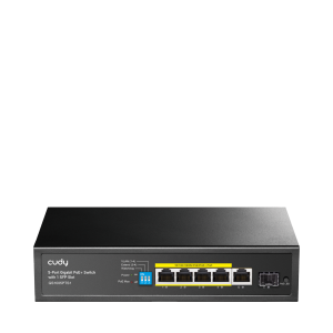 5-Port Gigabit PoE+ Switch with 1 SFP, GS1005PTS1 2.0