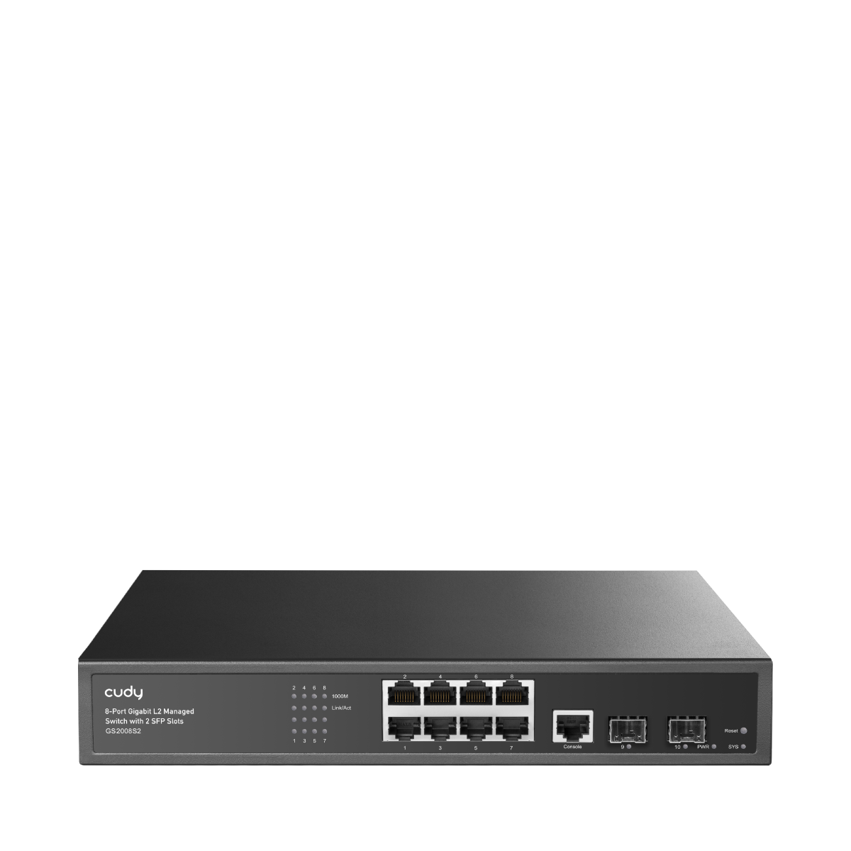 8-GbE 2-SFP L2 Managed Gigabit Switch, GS2008S2 1.0
