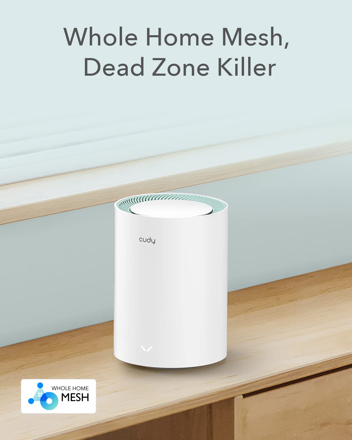 Cudy AC1200 Gigabit Whole Mesh WiFi System, Dual Band, WiFi Extender, High Gain Antennas, VPN, Cloudflare, Connect Up to 100 Devices, M1300 1-Pack