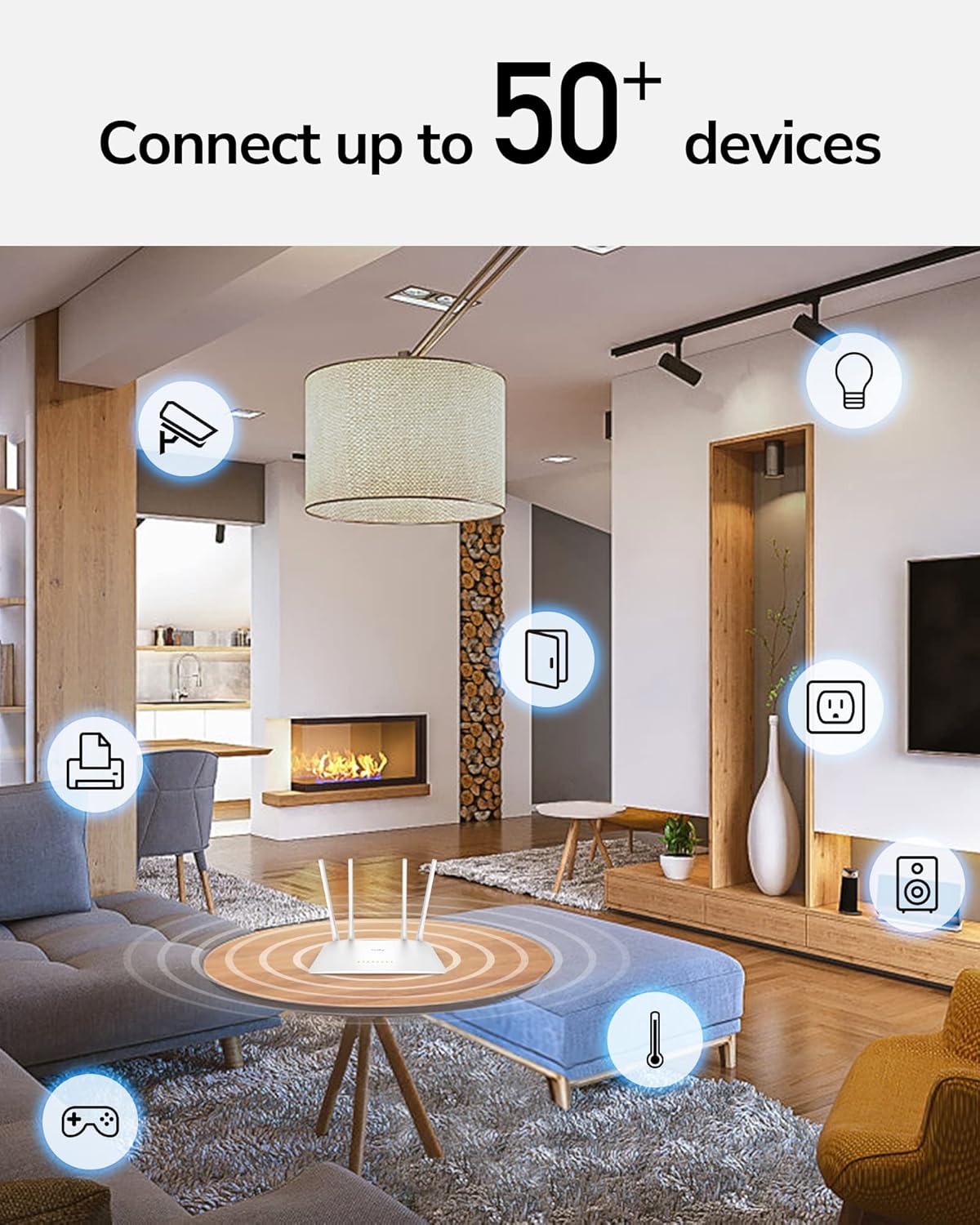 Cudy AC1200 Smart WiFi Router Extender, Access Point, WISP, 5GHz Dual Band, 10/100Mbps LAN, 4x5dBi Antennas, VPN, Guest WiFi, AP Mode, WR1200