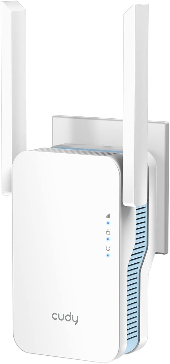 Cudy AC1200 WiFi Extender, 1.2Gbps Home Signal Booster, Dual Band 5GHz/2.4GHz, Covers up to 1500 Sq.ft and 30 Devices, AP Mode, Mesh Supported, RE1200