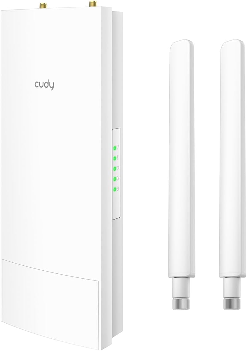 Cudy AC1200 Wireless Access Point, Outdoor WiFi Extender, IP65 Water Proof, Beamforming, MU-MIMO, PoE Adapter Included, AP1200 Outdoor