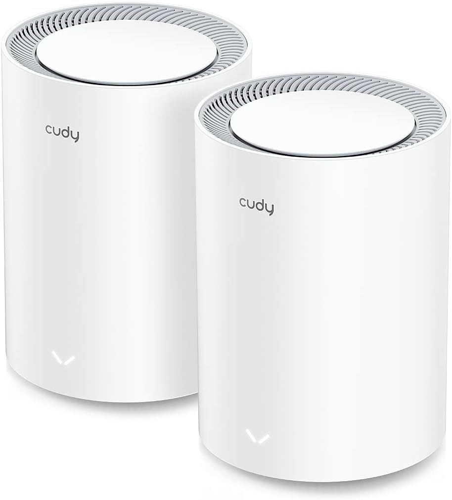 Cudy AX3000 Wi-Fi 6 2.5G Mesh System, Covers up to 4800 Sq.Ft, Replaces Wireless Router and Extender, Supports Ethernet Backhaul, Ideal for 2.5G Network, M3000 2-Pack