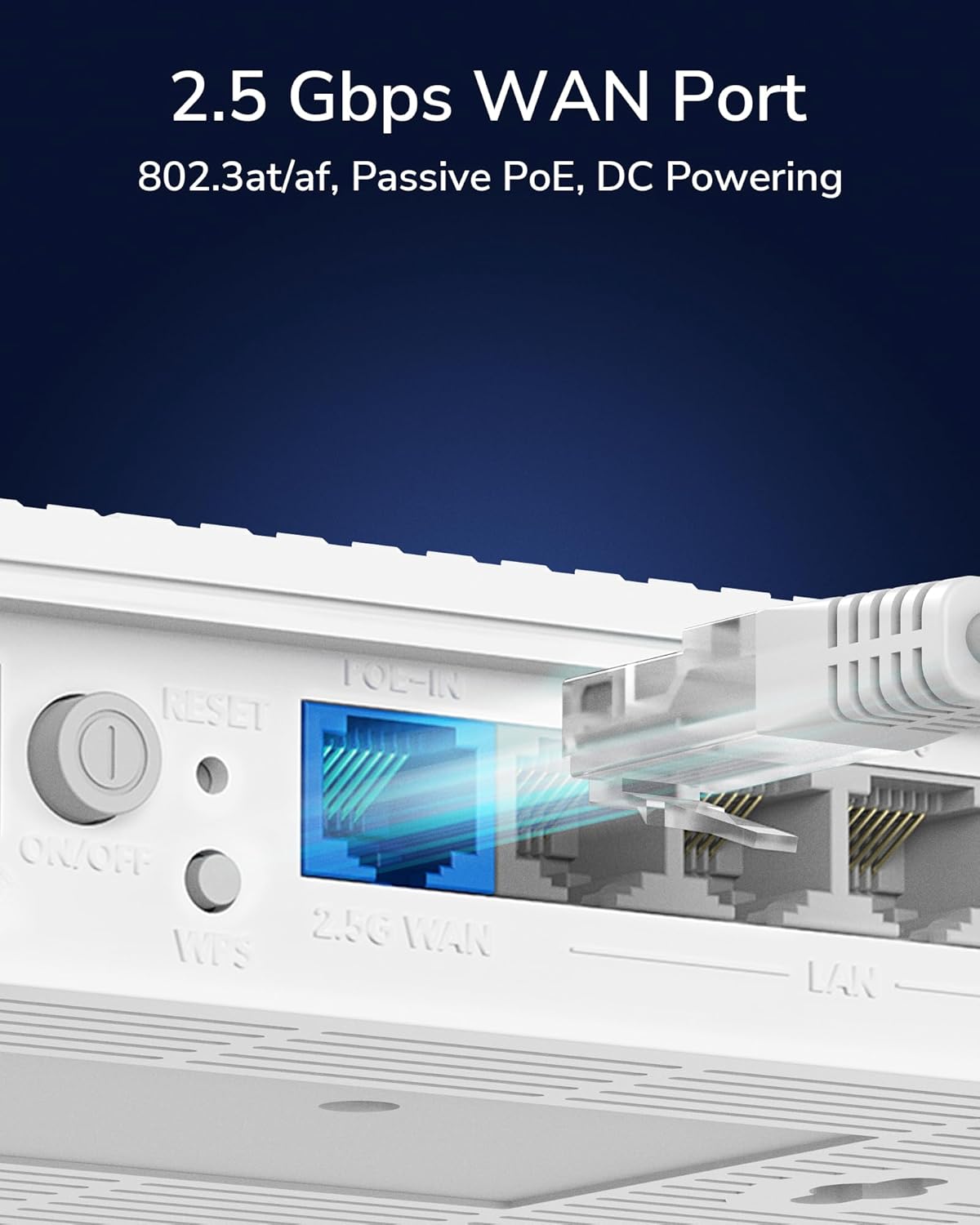 Cudy AX3000 WiFi 6 2.5G PoE-Powered Router with USB 2.0 Port, Dual Band VPN Router, MU-MIMO, WireGuard, Cudy Mesh Compatible, APP Control, WR3000P