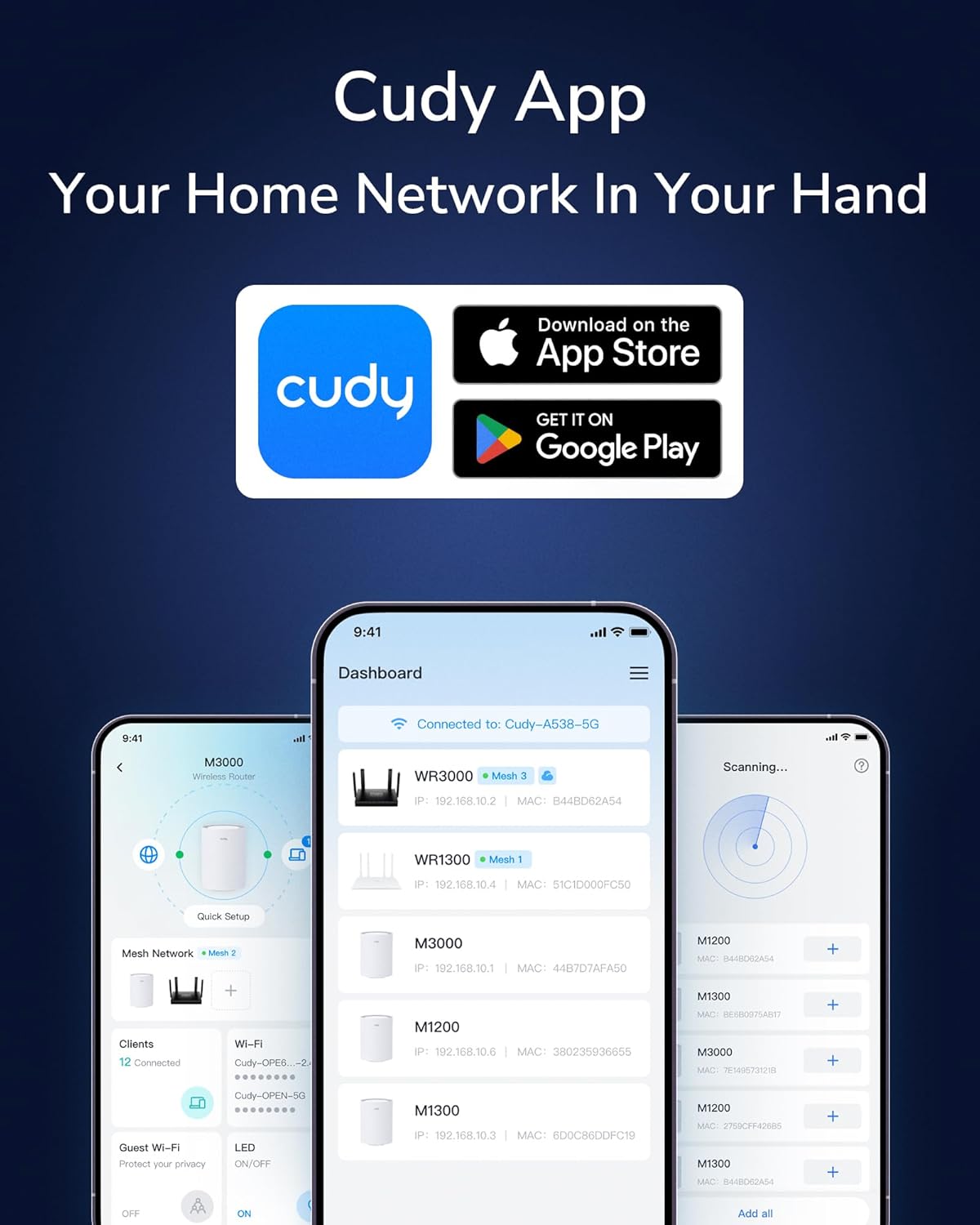 Cudy AX3000 WiFi 6 2.5G PoE-Powered Router with USB 2.0 Port, Dual Band VPN Router, MU-MIMO, WireGuard, Cudy Mesh Compatible, APP Control, WR3000P