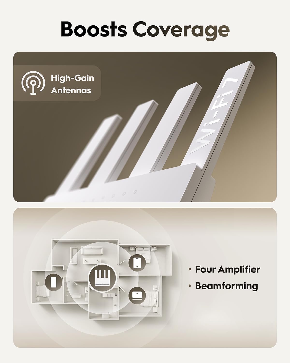 Cudy Dual Band BE3600 Wi-Fi 7 Router WR3600E 4 Gigabit Ports, 2.0 GHz Quad Core, 4 Antennas VPN Clients & Server, Cudy APP, Cloud Control