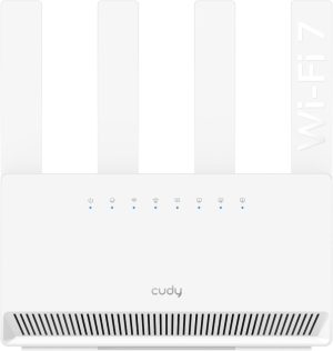 Cudy Dual Band BE3600 Wi-Fi 7 Router WR3600E 4 Gigabit Ports, 2.0 GHz Quad Core, 4 Antennas VPN Clients & Server, Cudy APP, Cloud Control