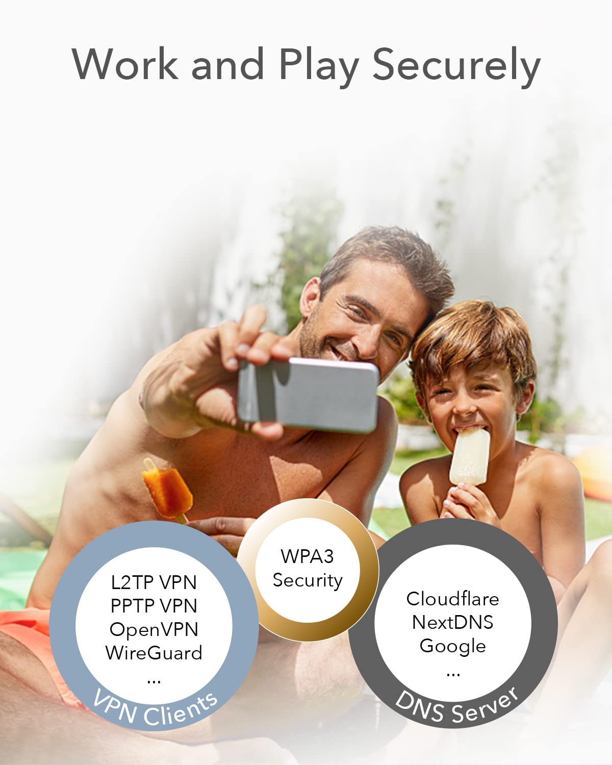 Cudy M1300 3-Pack AC1200 Gigabit Whole Mesh WiFi System, Dual Band, WiFi Extender, High Gain Antennas, VPN, Cloudflare, Connect Up to 100 Devices