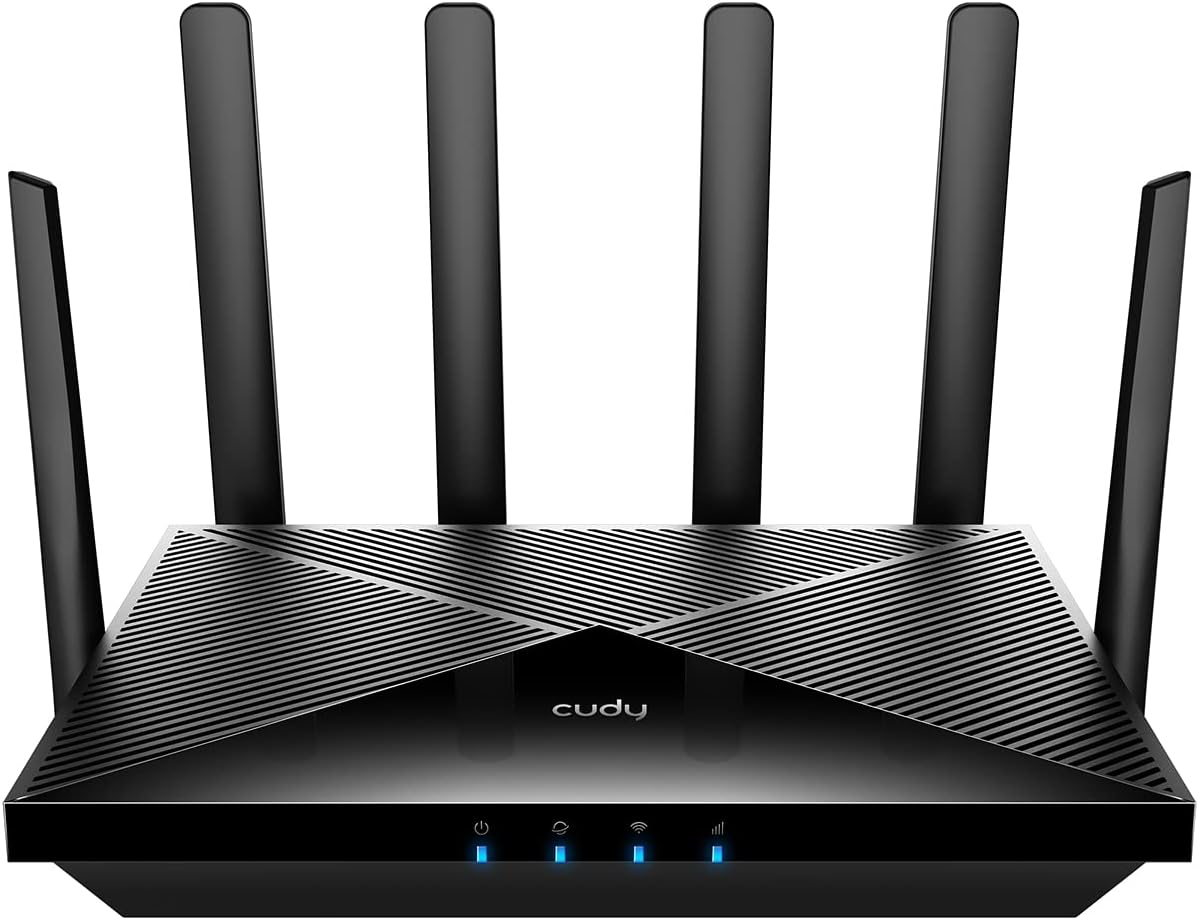 Cudy New 5G NR SA NSA AX3000 WiFi 6 CPE Router, AX3000 Dual SIM 5G Cellular Router, Qualcomm IPQ5018, SDX62, MU-MIMO, Detachable Antennas, Band Lock, VPN, Zerotier, Cloudflare, P5