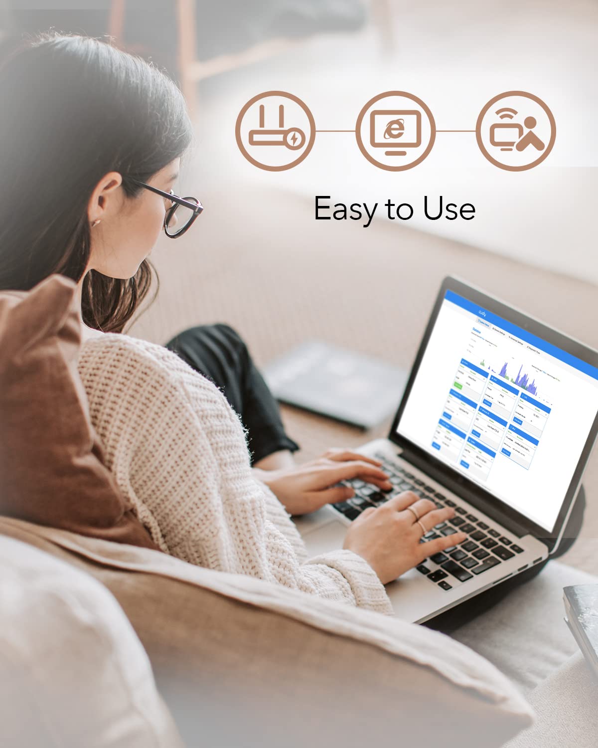 Cudy New AC1200 Unlocked 4G LTE Modem Router with SIM Card Slot, 1200Mbps Mesh WiFi, EC25-AFX Qualcomm Chipset, Detachable Cellular Antennas, DDNS, VPN, LT500D