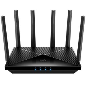 Cudy Tri-Band WiFi 7 BE11000 Router, 6-Stream 10 Gbps, 4 × 2.5G Ports, Up to 11000Mbps, VPN Server and Client, Cudy APP and Mesh, 6 × High-gain Antennas, WR11000