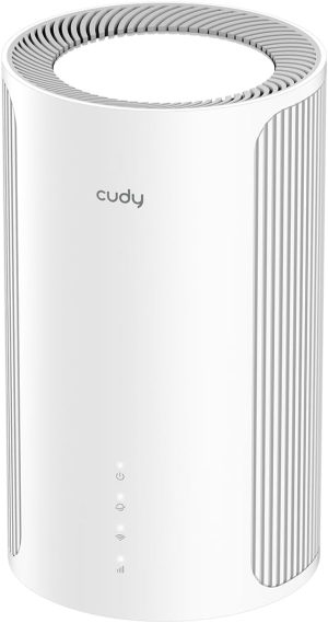 Cudy Tri-Band WiFi 7 BE11000 Whole Home Mesh System, 6-Stream 10 Gbps, 4 × 2.5G Ports, MU-MIMO, Multi-VPN, Cudy APP, Smart Internal Antennas, M11000 1-Pack