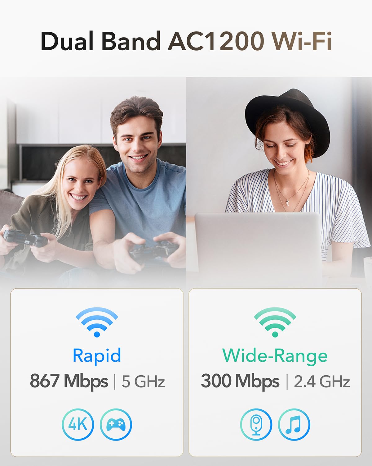 Cudy Unlocked 4G LTE Cat 6 Gigabit Modem Router with SIM Card Slot, 2 CA, AC1200 WiFi, SMA, OpenVPN, Wireguard, IPsec, VPN, LT700E