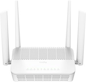 Cudy WR3000S AX3000 Dual Band WiFi 6 Mesh Router, 5 Gigabit Ethernet RJ45 Ports, 4 Antennas, MU-MIMO, OpenVPN, Wireguard, Zerotier, Ipsec VPN, Cloud APP