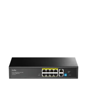 8-Port Gigabit PoE+ Switch with 2 Gigabit Uplink Port,GS1010PE 2.0